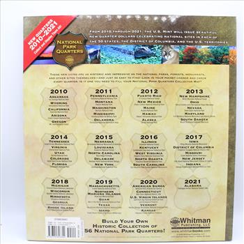 National Park Quarters Collector Map 2010 - 2021 Whitman Publishing