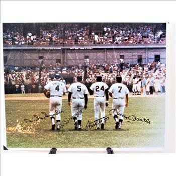 Signed Vintage Baseball Photograph Unresearched Multiple Player Signatures Come Look!