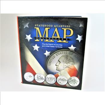 Statehood Quarters Collector's Map + US Territories (D)