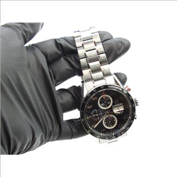 TAG Heuer Men's Watch  Carrera Calibre 16 Automatic Steel  Model CV2A10-0 (READ DESCRIPTION FOR AUTHENTICATION DETAILS)