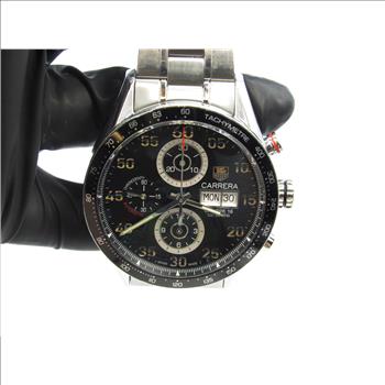 TAG Heuer Men's Watch  Carrera Calibre 16 Automatic Steel  Model CV2A10-0 (READ DESCRIPTION FOR AUTHENTICATION DETAILS)