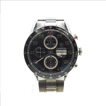 TAG Heuer Men's Watch  Carrera Calibre 16 Automatic Steel  Model CV2A10-0 (READ DESCRIPTION FOR AUTHENTICATION DETAILS)