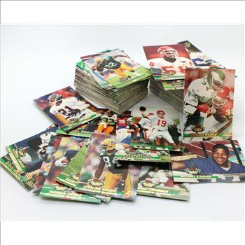 Topps Stadium Club Football Cards #251 - 500 Joe Montana, Barry Sanders, Brett Farve, Drew Bledsoe Merril Hoge & More