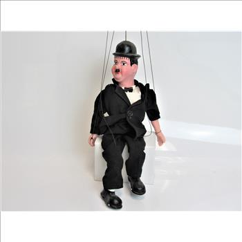 Vintage Puppet Wood Oliver Hardy 