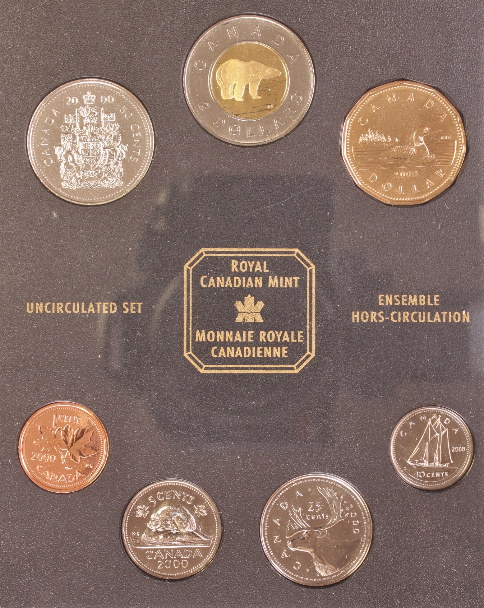 2000 Royal Canadian Mint Uncirculated Coin Set Property Room