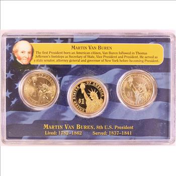 2008 US Martin Van Buren Presidential Dollar $1 Coin Set UNC and PROOF