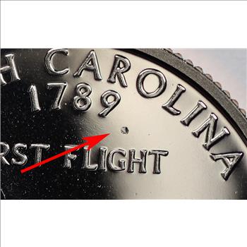 Error - 2001-S PROOF Struck Thru Reverse Deep Cameo North Carolina State Quarter - Rare Modern Error
