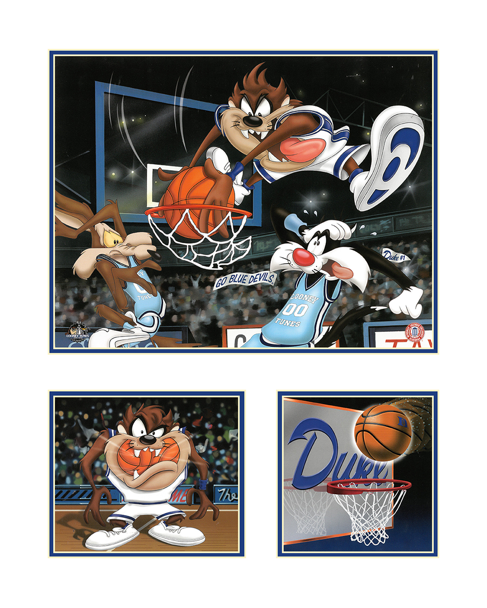 Duke L.E. Warner Bros. Basketball Lithograph Property Room