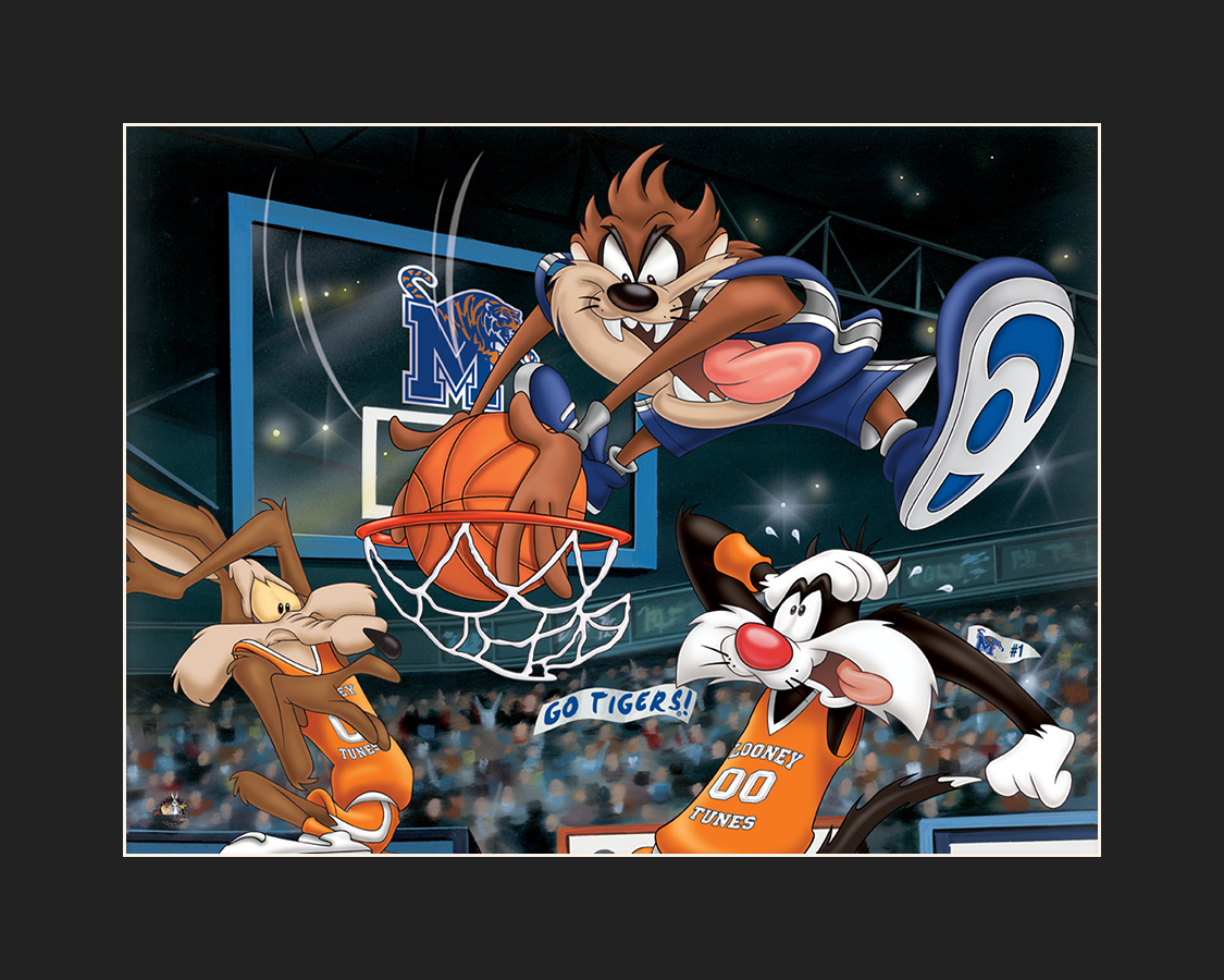 University of Basketball Themed Fine Art Lithograph Property Room