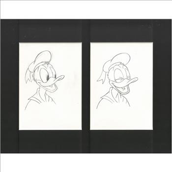 Original Disney Donald Duck Head Production Drawings