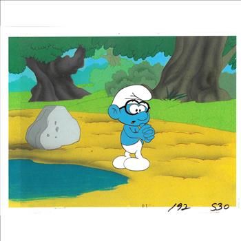 Brainy Smurf - Original Production Cel from The Smurfs