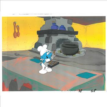 Greedy Smurf - Original Production Cel from The Smurfs