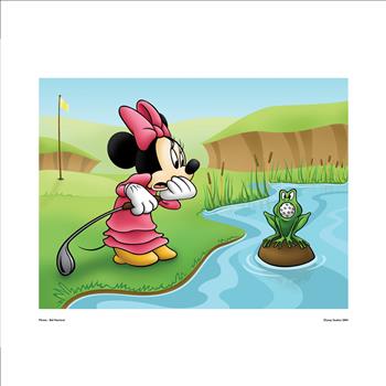 Minnie Mouse - Ball Retrieval Lithograph