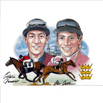 Signed Triple Crown Winners - Eddie Arcaro and Steve Cauthen