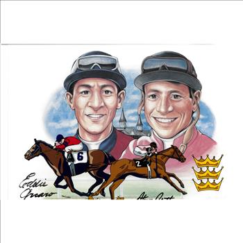Signed Triple Crown Winners - Eddie Arcaro and Steve Cauthen