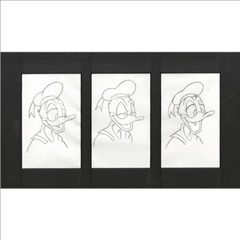 Original Disney Donald Duck Head Production Drawing