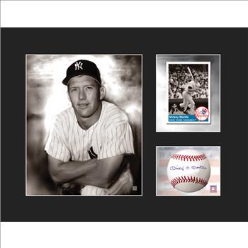  Mickey Mantle - Limited Edition Lithograph with Facsimile SIgnature-Framed