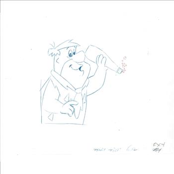 Fred Flintstone - Original Production Drawings - Fruit Fizz
