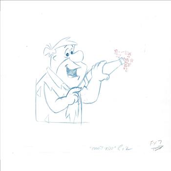 Fred Flintstone - Original Production Drawings - Fruit Fizz