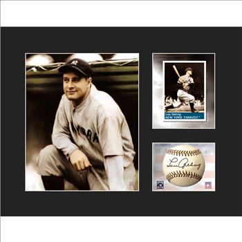 Lou Gehrig -Matted Limited-Edition Lithograph - Facsimile Signature