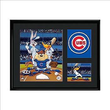 Chicago Cubs - Looney Tunes L.E. Framed Lithograph