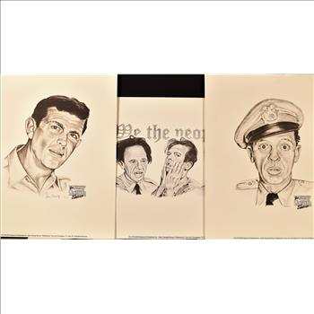 3 Andy Griffith Show Fine Art Sketches