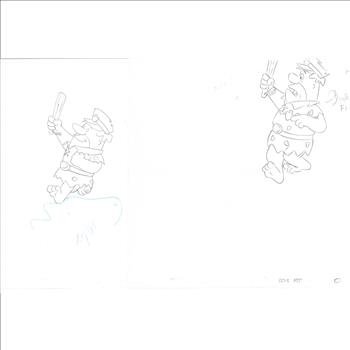 Fred Flintstone & Barney Rubble - Original Production Cels/Drawings