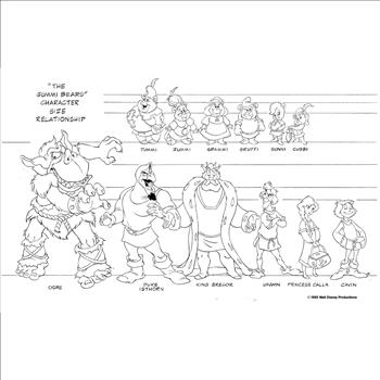 1985 Gummi Bears Model Sheet