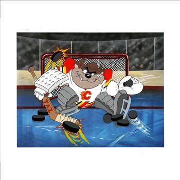 Calgary Flames - Original Looney Tunes Hand-Painted Cel