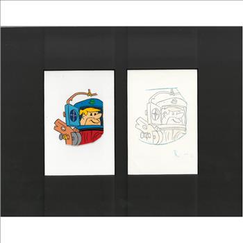 Barney Rubble - Original Production Cel & Drawing