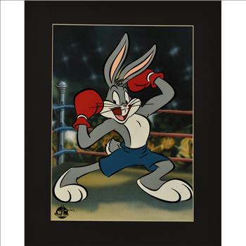 Boxer Bugs Bunny - Hand-Painted Cel - Matted