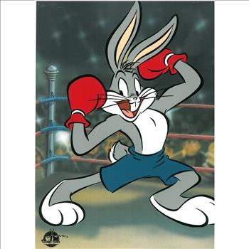 Boxer Bugs Bunny - Hand-Painted Cel - Matted