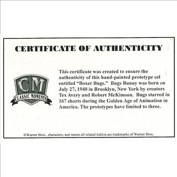 Boxer Bugs Bunny - Hand-Painted Cel - Matted