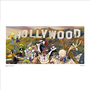 Looney Tunes Go To Hollywood - L.E. Lithograph Licensed