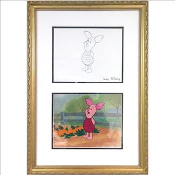 Winnie the Pooh - Original Production Ce/Drawing - Pooh & Piglet- Signed