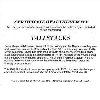 Popeye and Gang - Tallstacks Sericel-Matted