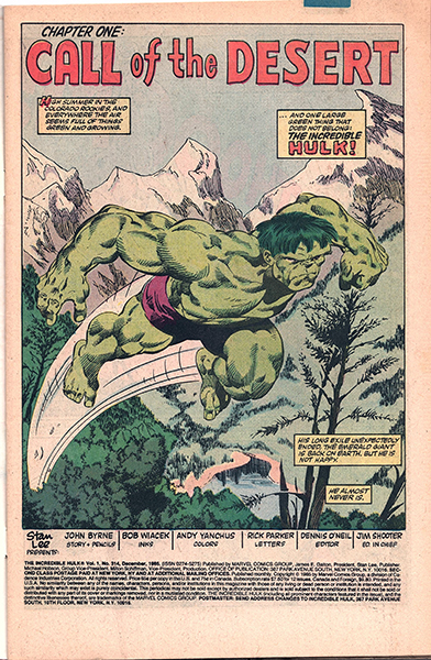 The Incredible Hulk 314 1985 Property Room