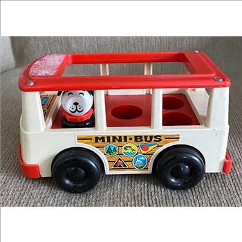 Vintage 1969 Fisher Price Little People Mini Bus