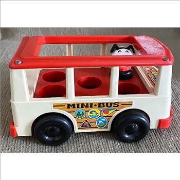 Vintage 1969 Fisher Price Little People Mini Bus