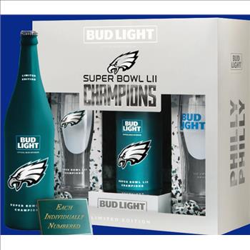 Bud Light *UNOPENED* PHILLY SPECIAL Limited Edition Box Set, Including a Free Beer Token given out at the SB Parade