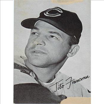 1962 Exhibit Arcade Card:  Tito Francona