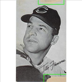 1962 Exhibit Arcade Card:  Tito Francona