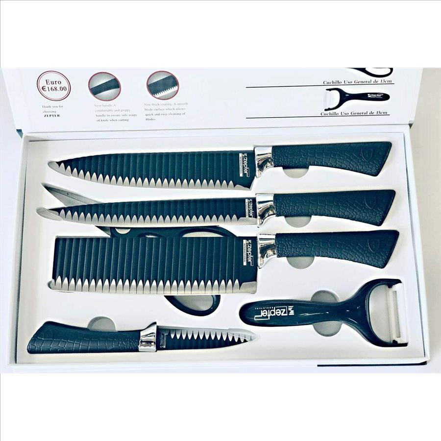 6 pc Zepter International Kitchen Knife Set Property Room