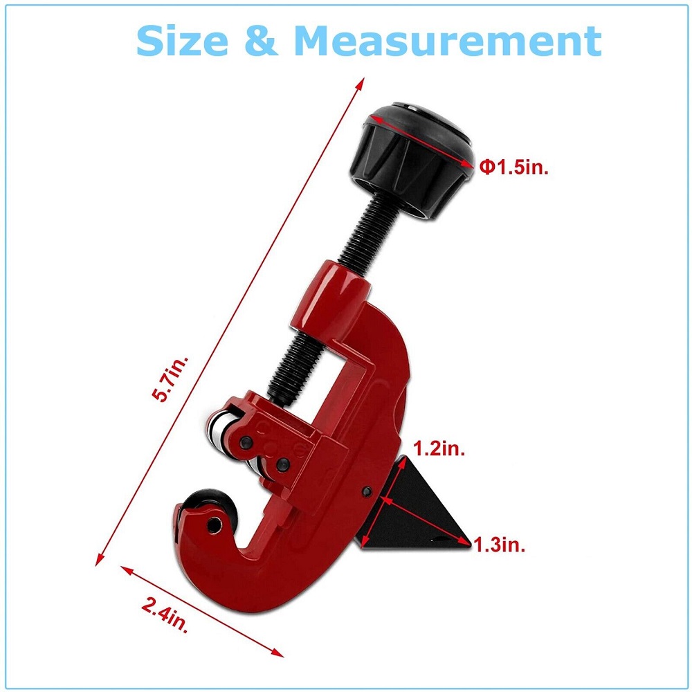 Ameribox Mini Tube Cutter – 1/8" To 1-1/8" OD, For Copper Brass Aluminum PVC HVAC, Model 86460RP