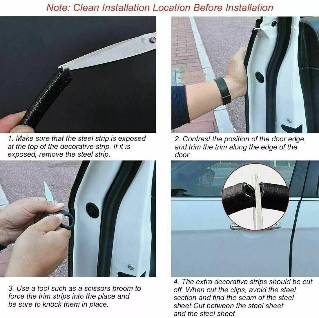 thumbnail image 2 of 10-Foot Chrome Edge Protection Trim - Universal U-Channel For Gas Tanks, Fenders, Windshields 2 of 9