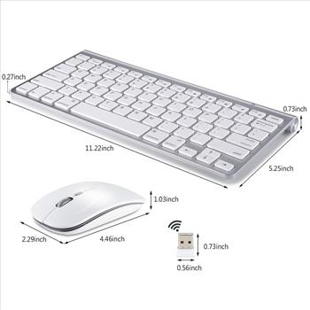 Wireless Keyboard / Mouse Combo Compatible with MacBook & Windows PC's