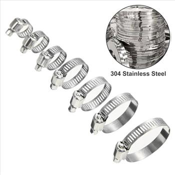 60 pc Adjustable Stainless Steel Clamps