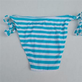 Triangle String Bikini Top with String Side Bikini Bottom - Multicolored