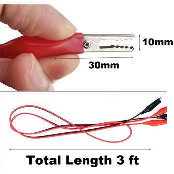 5 pc Aligator Test Probe Cables 3 ft