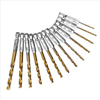 13 PC HSS Titanium Twist Drill Bit Set
